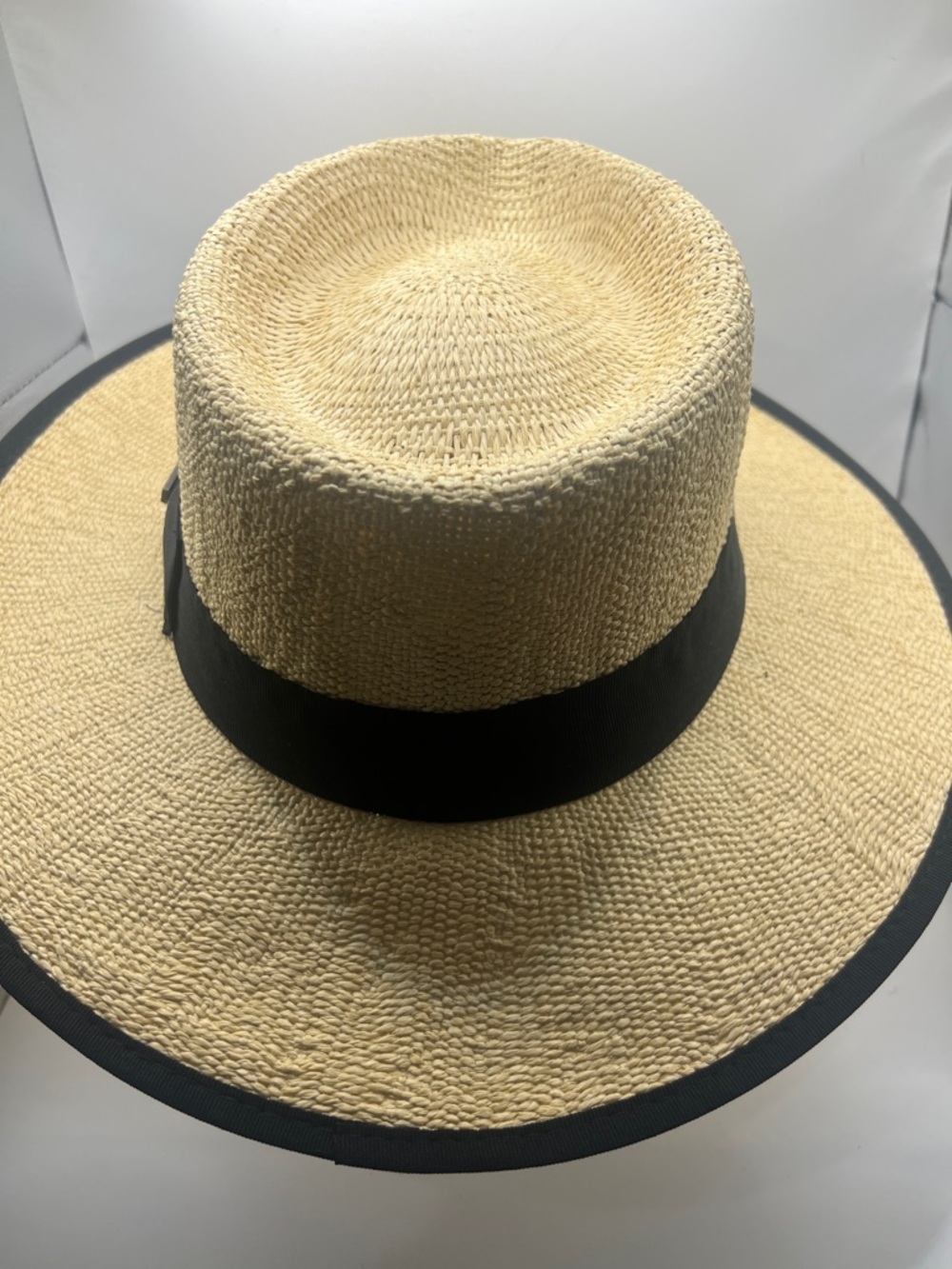 1917 Biltmore Straw Fedora with Black Band. - Picture 4 of 7